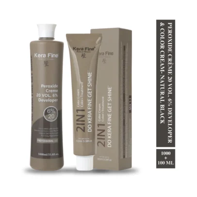 KERA FINE PEROXIDE CRÈME COLOR CREAM- Natural Black