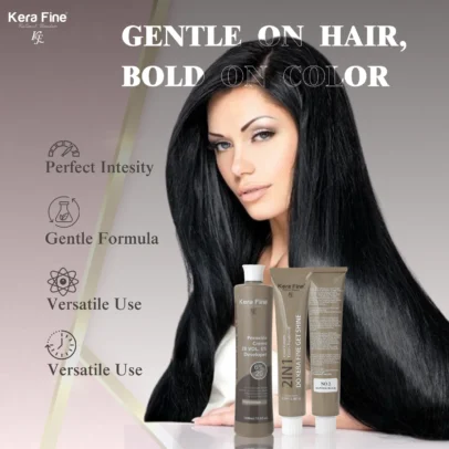 KERA FINE PEROXIDE CRÈME COLOR CREAM- Natural Black