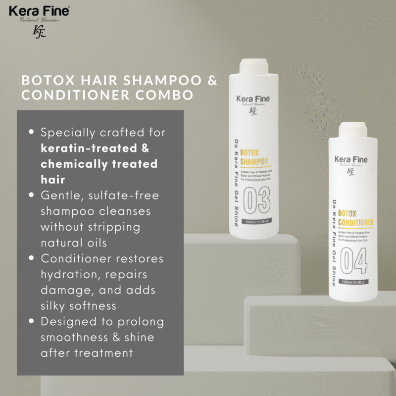 KERA FINE BOTOX SHAMPOO & CONDITIONER COMBO-1000ml+1000ml - Image 2