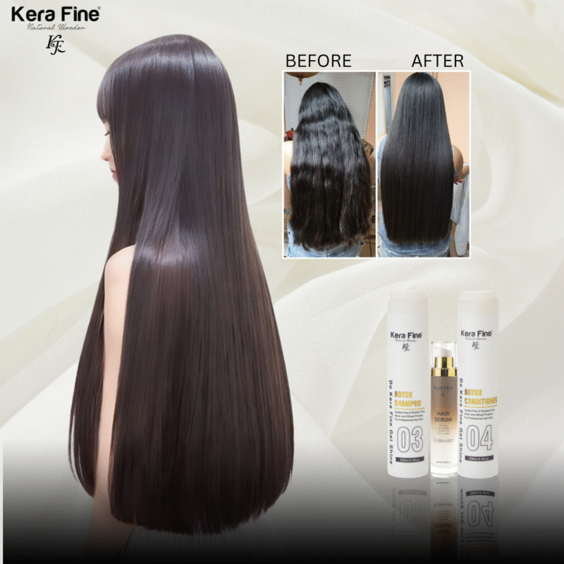 KERA FINE BOTOX HAIR SHAMPOO,CONDITIONER & (HAIR SERUM FREE) , 250ML+250ML+50ML - Image 5