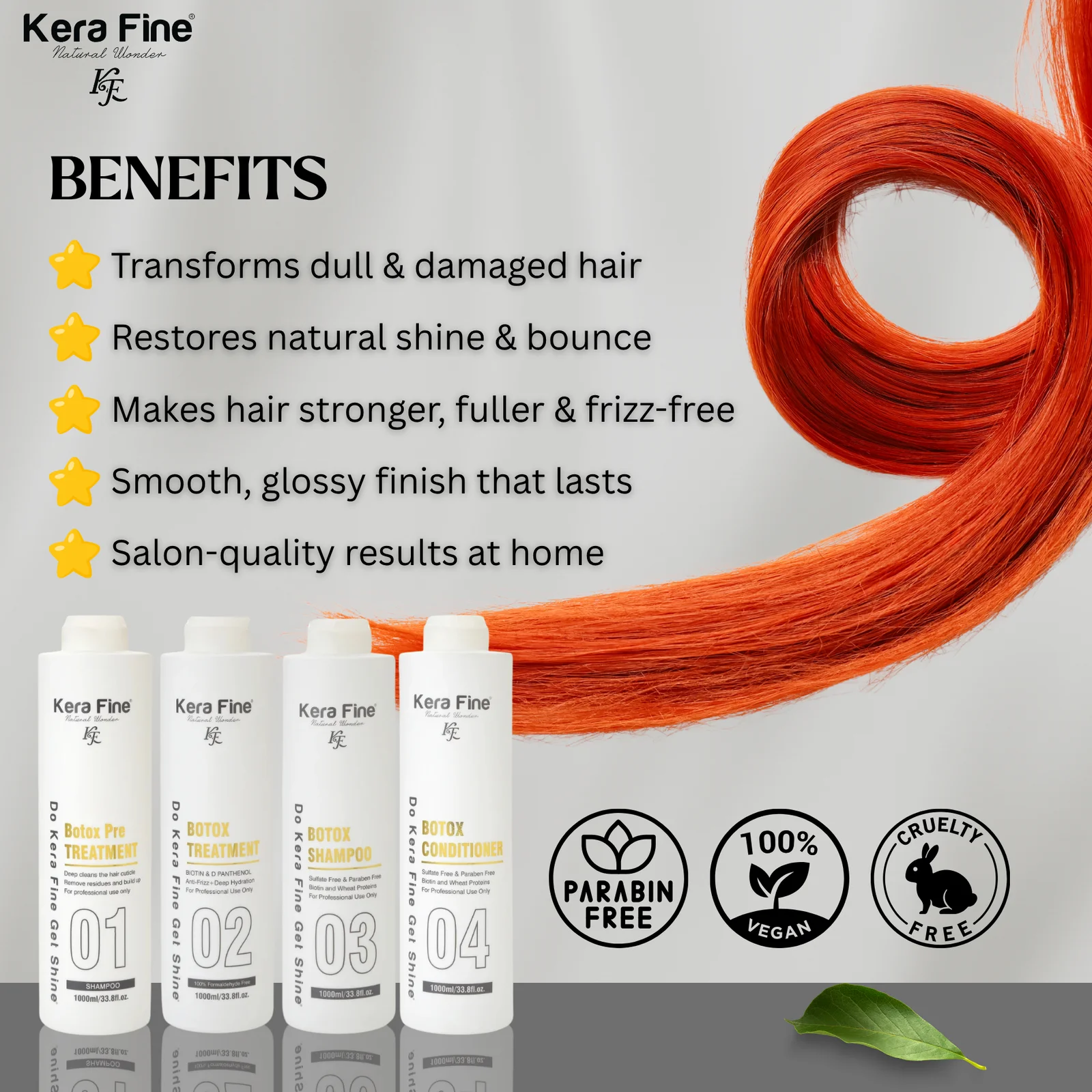 Kera Fine Botox Hair Treatment Kit Combo
