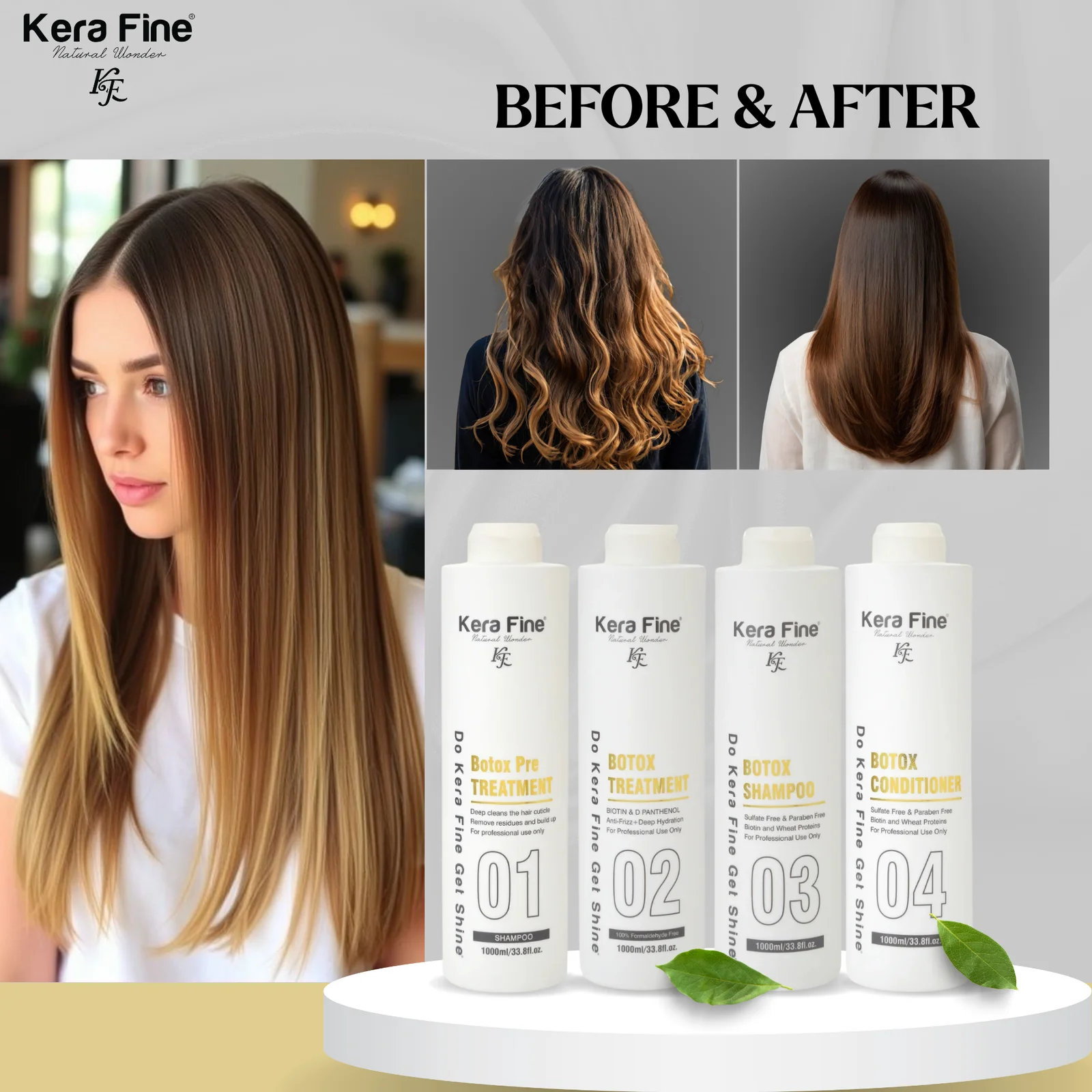 Kera Fine Botox Hair Treatment Kit Combo