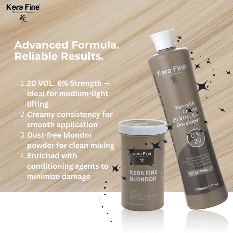 KERA FINE PEROXIDE CRÈME 20 VOL. 6% DEVELOPER & BLONDOR - Image 3