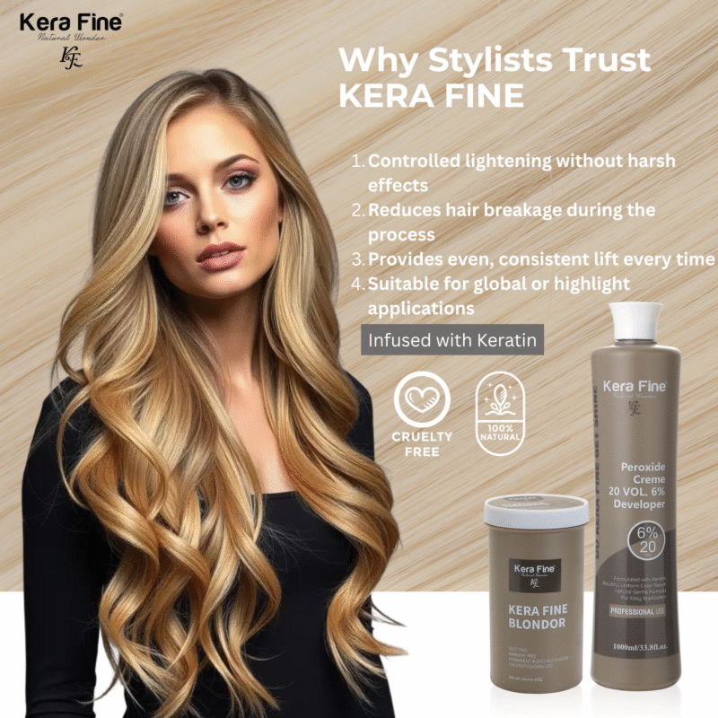 KERA FINE PEROXIDE CRÈME 20 VOL. 6% DEVELOPER & BLONDOR - Image 4