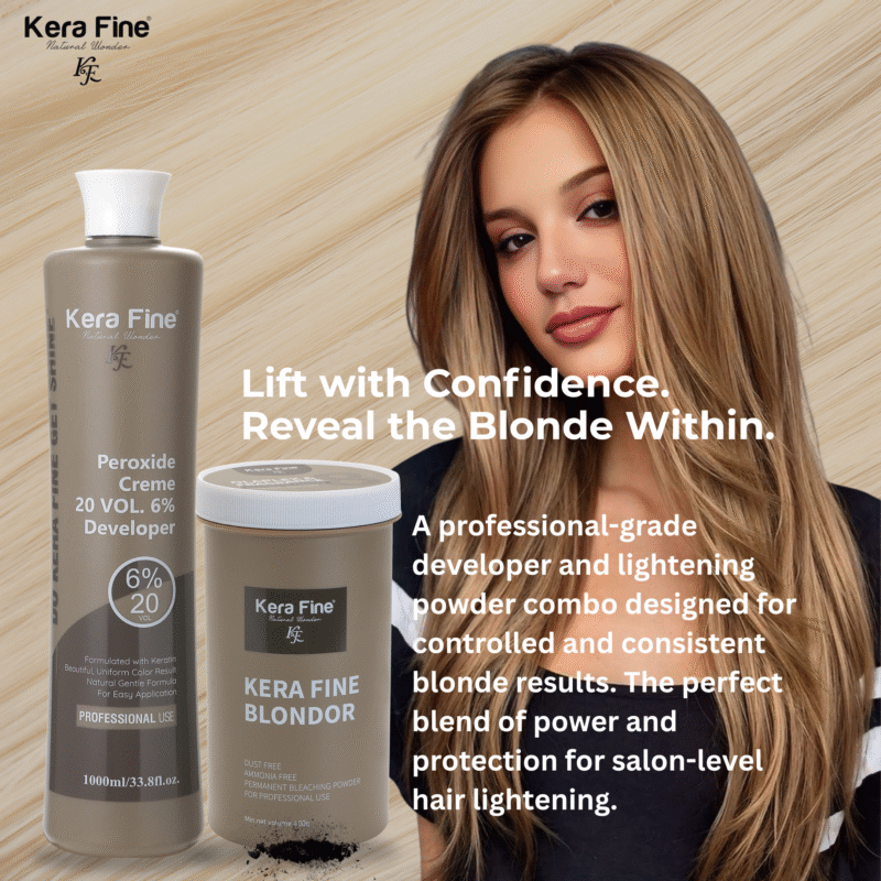 KERA FINE PEROXIDE CRÈME 20 VOL. 6% DEVELOPER & BLONDOR - Image 2