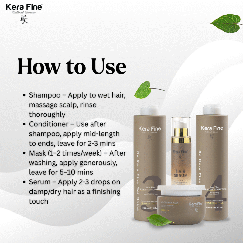 KERA FINE KERATIN HAIR SHAMPOO, CONDITIONER, HAIR MASK & SERUM - Image 5