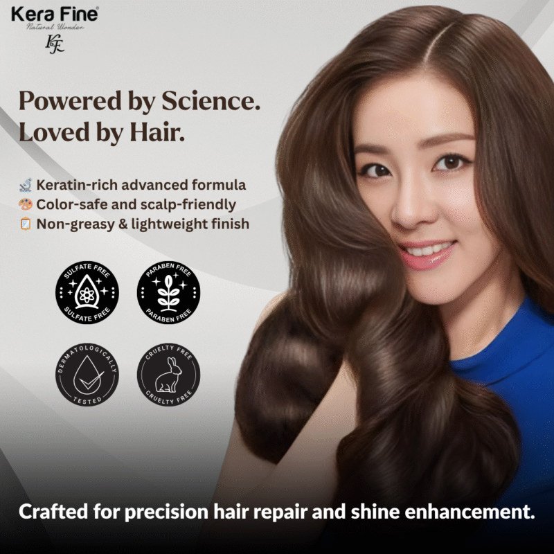 KERA FINE KERATIN HAIR SHAMPOO & CONDITIONER 250ML+250ML - Image 4