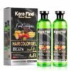 Kera Fine Fruit Vinegar Gel Based Hair Color – Natural Black | No Ammonia, No Skin Staining | Natural Ingredients 100% Grey Coverage |5 Minutes Hair Colour | Hair Dye For Men & Women – 2 x 500ml